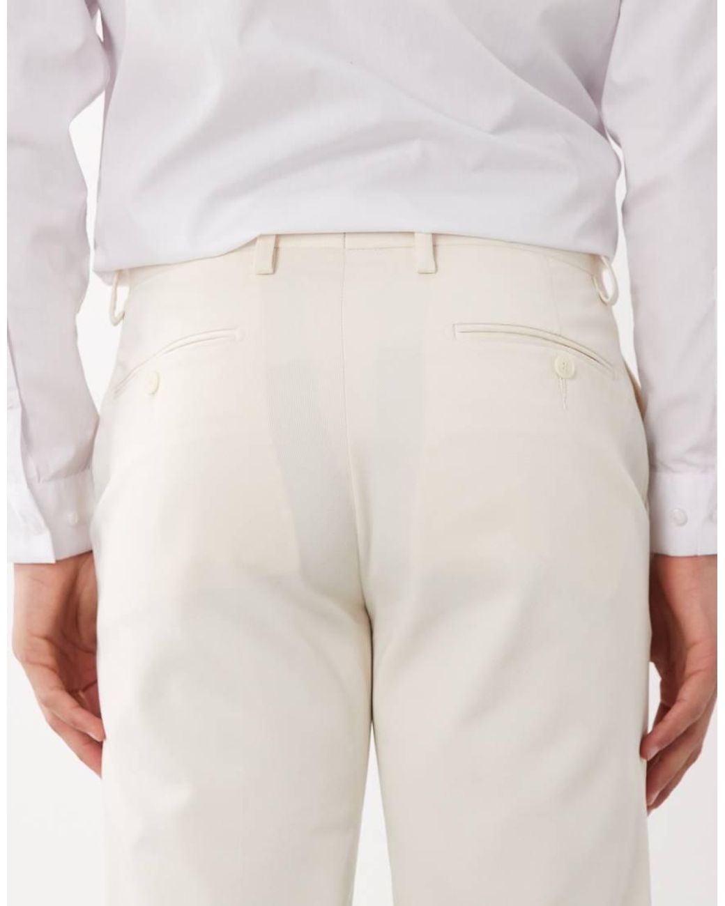 ASOS White Slim Suit Trousers for men