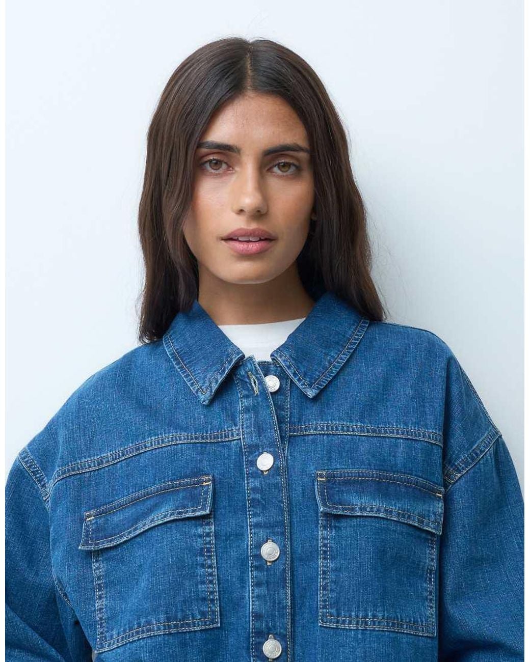 ASOS Blue Denim Utility Shacket