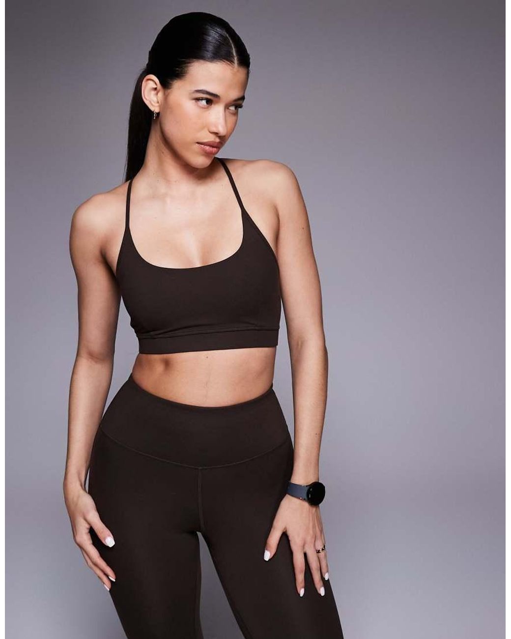 4505 Black Icon Soft Touch Medium Support Sports Bra With Adjustable Straps