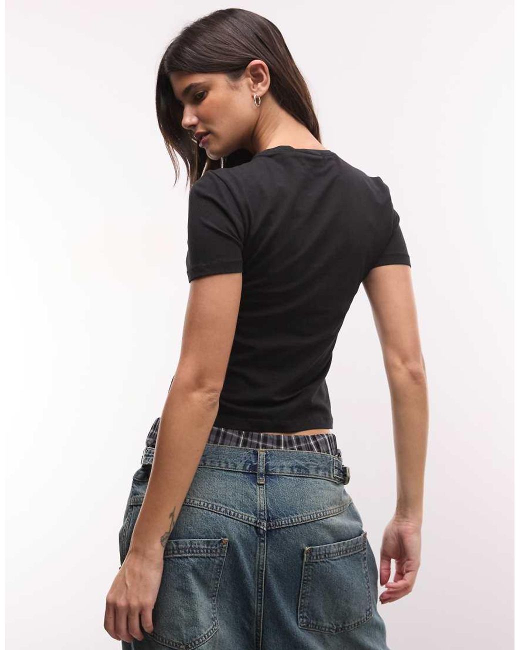 Weekday Black Slim Fit T-Shirt