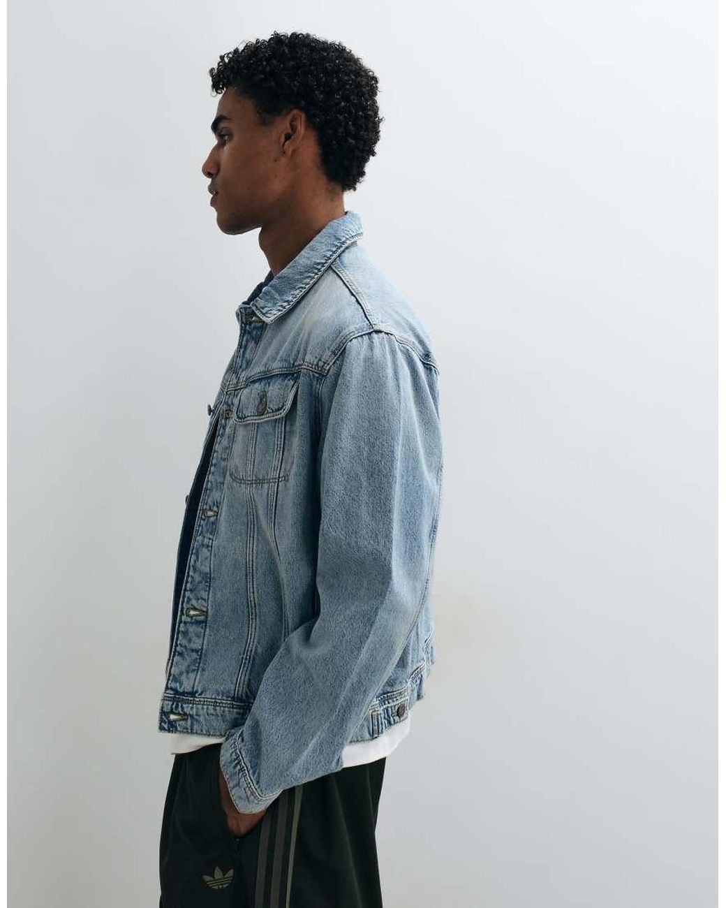 ASOS Blue Trucker Denim Jacket for men