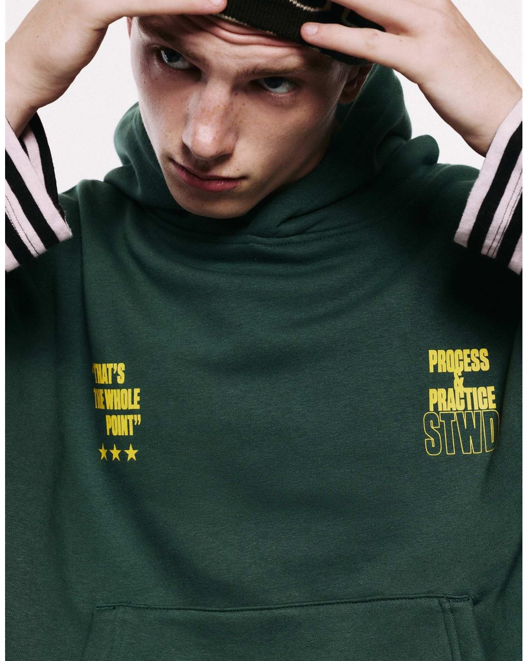 Stwd - sweat à capuche Pull&Bear pour homme en coloris Green