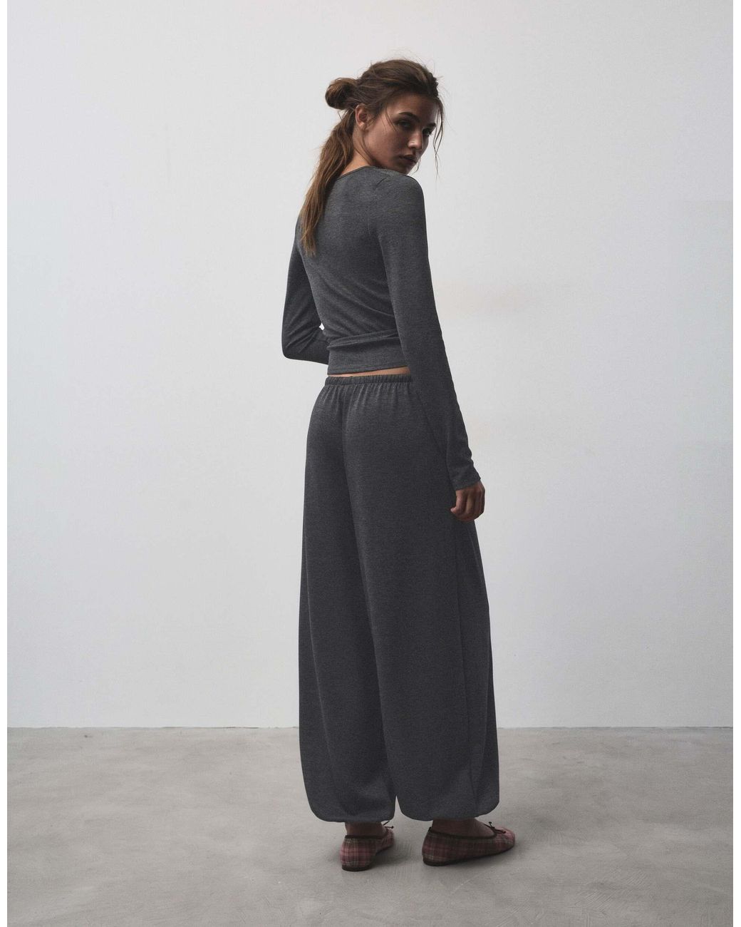 Pantalon sarouel fluide Pull&Bear en coloris Blue