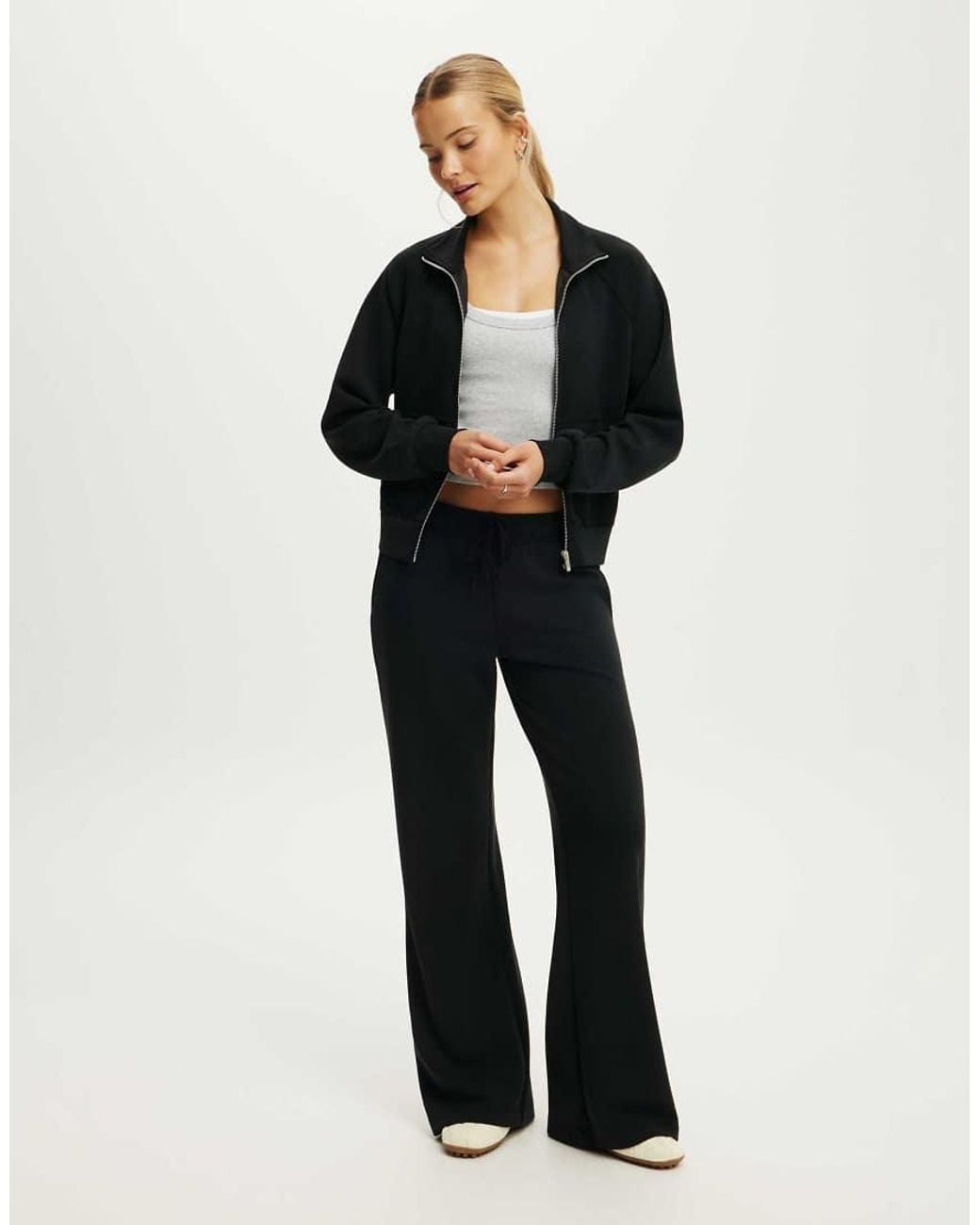 Cotton On Black Ultimate Soft Funnel Neck Jacket