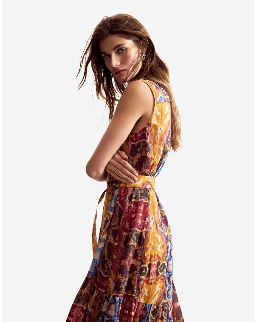 Desigual Natural Printed Dress Designed By Mr. Christian Lacroix