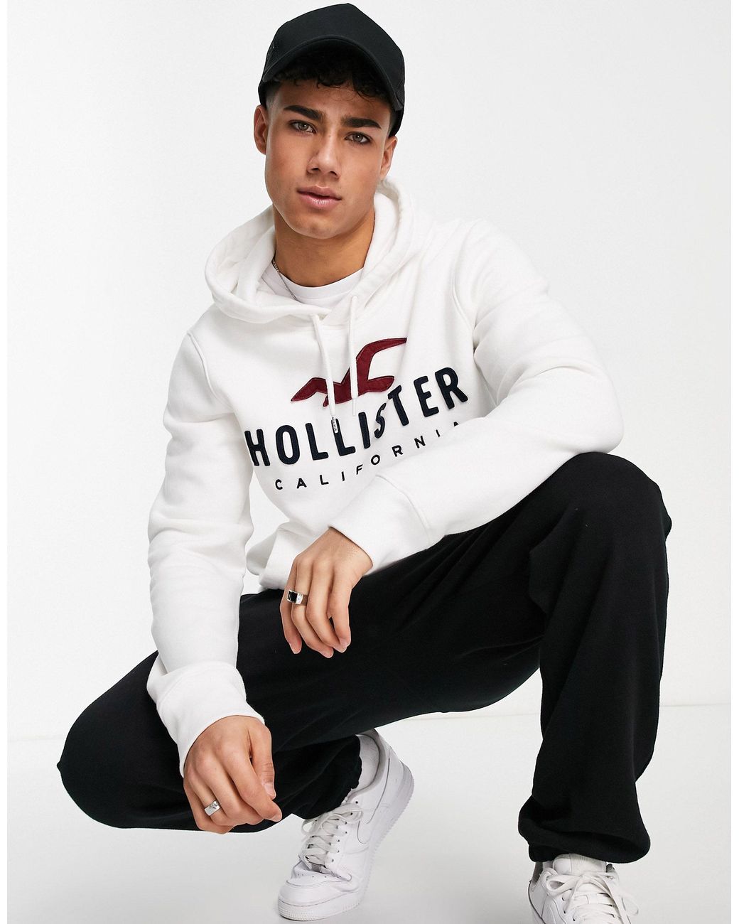 Hollister Hoodie in White for Men | Lyst