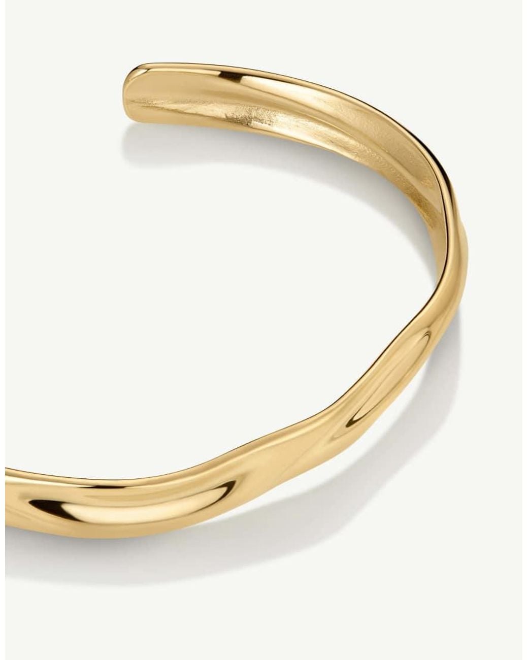 D.Louise Metallic Waterproof Molten Bangle Slim – Tarnish-Free