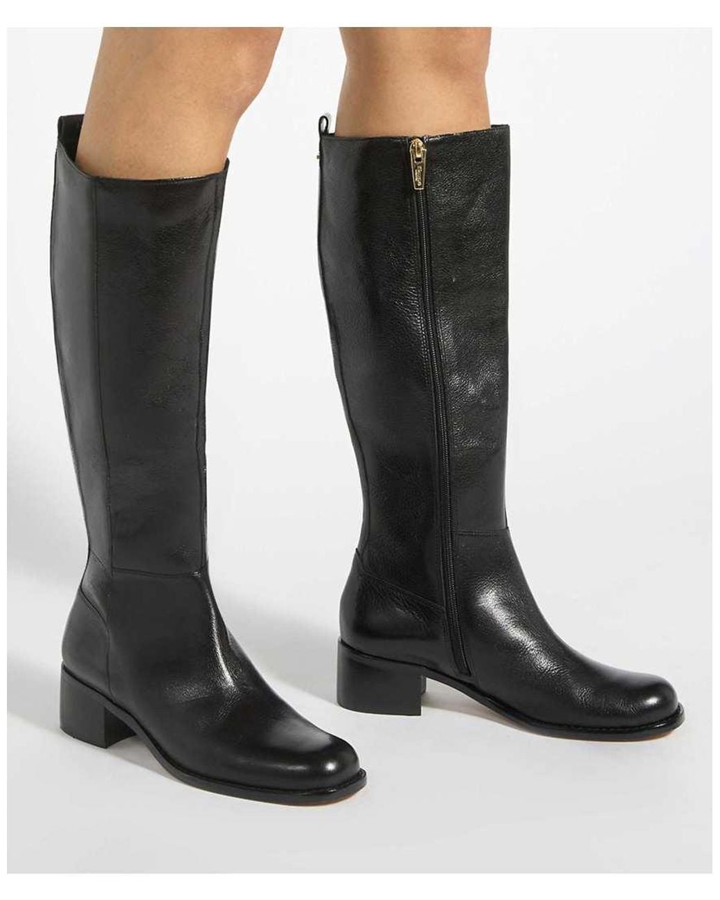 Dune Black Turner Knee High Boots