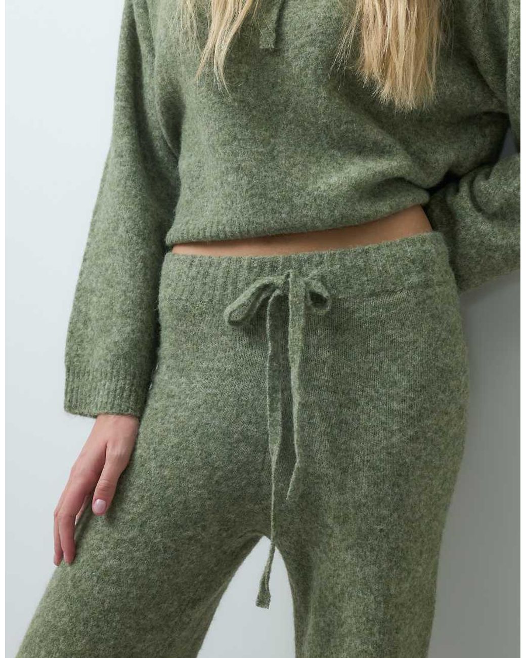 Vero Moda Green Knitted Wide Leg Trouser Co-Ord