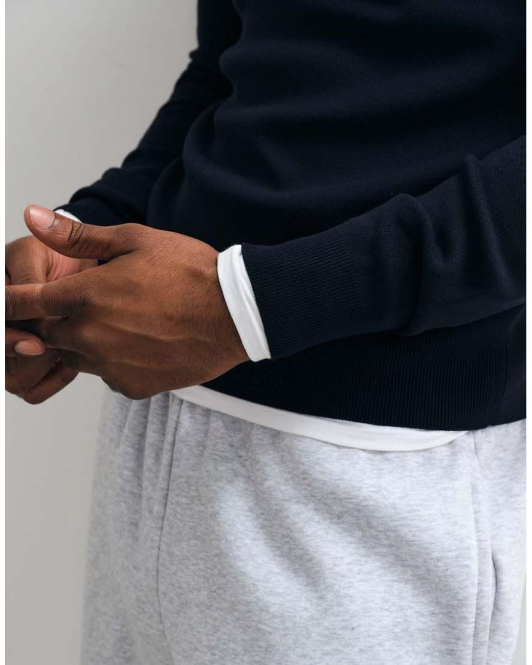 Mango Blue 100% Wool Knitted Jumper for men