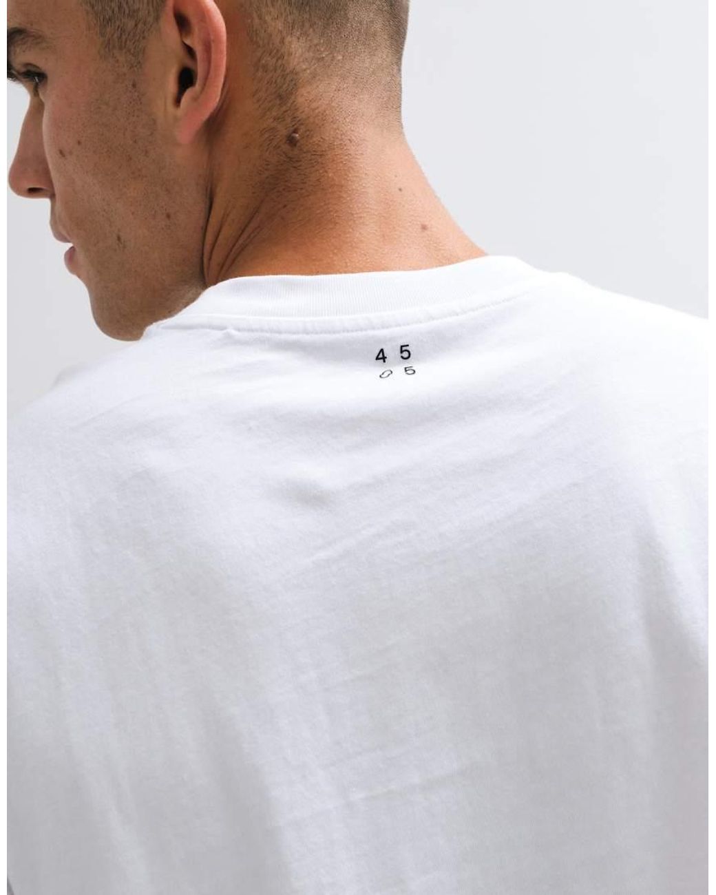 4505 White Cotton Cropped Lifting T-Shirt With Quick Dry Finish for men