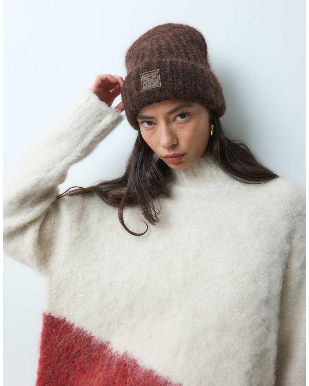 ONLY Gebreide Beanie in het White