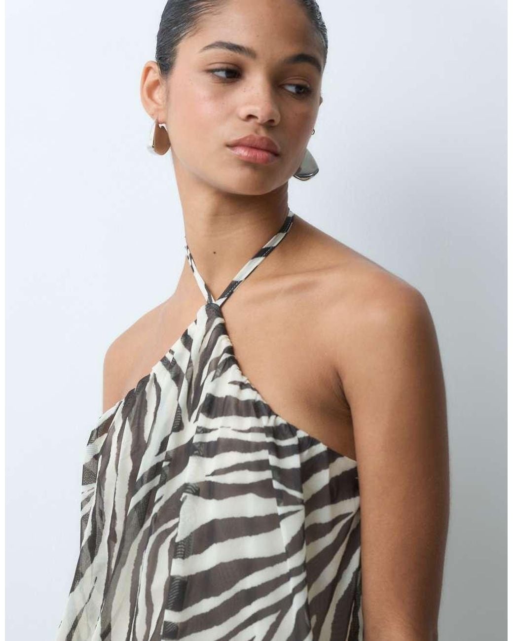 Miss Selfridge Multicolor Halter Playsuit