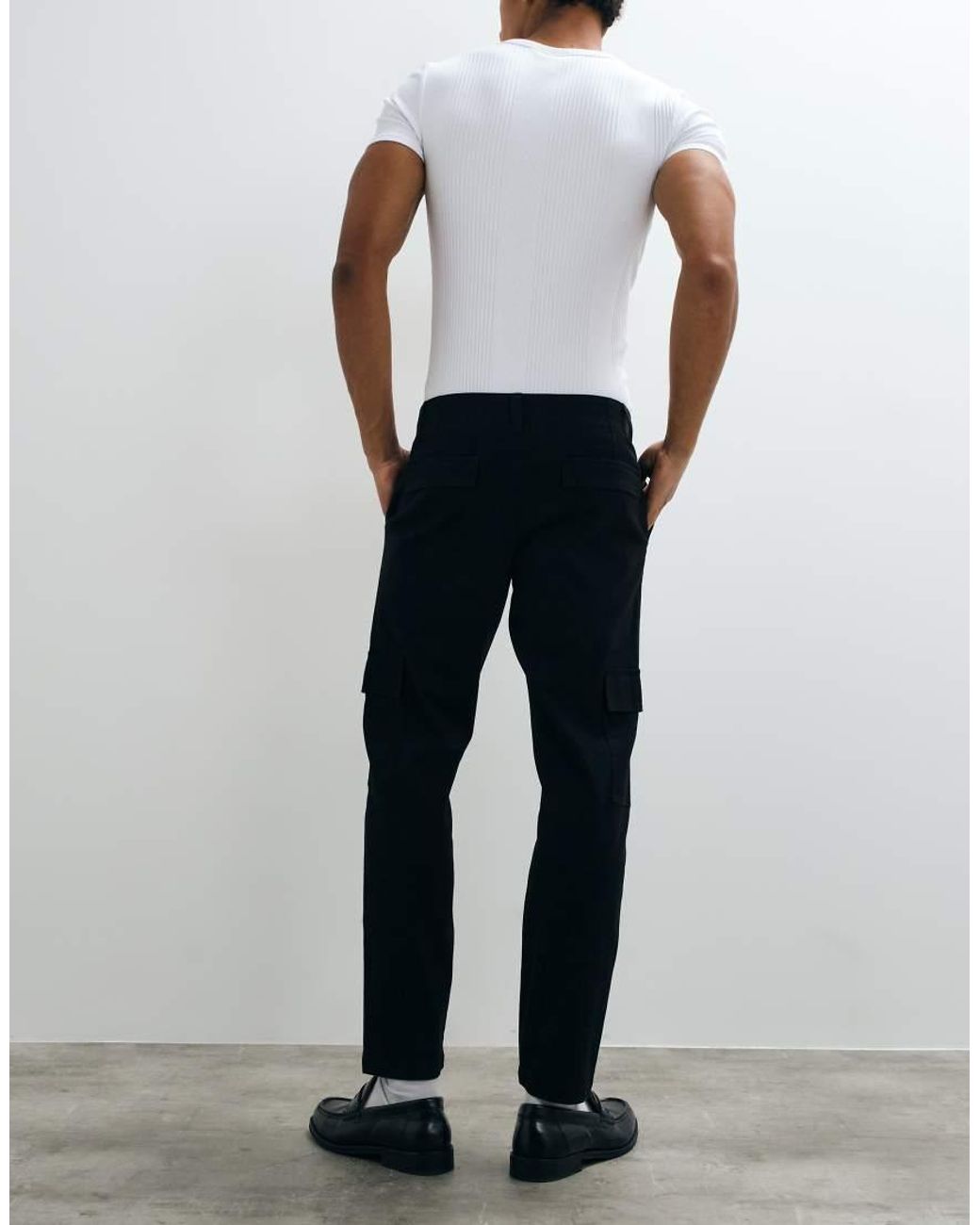 ASOS Gray Tapered Cargo Pants for men