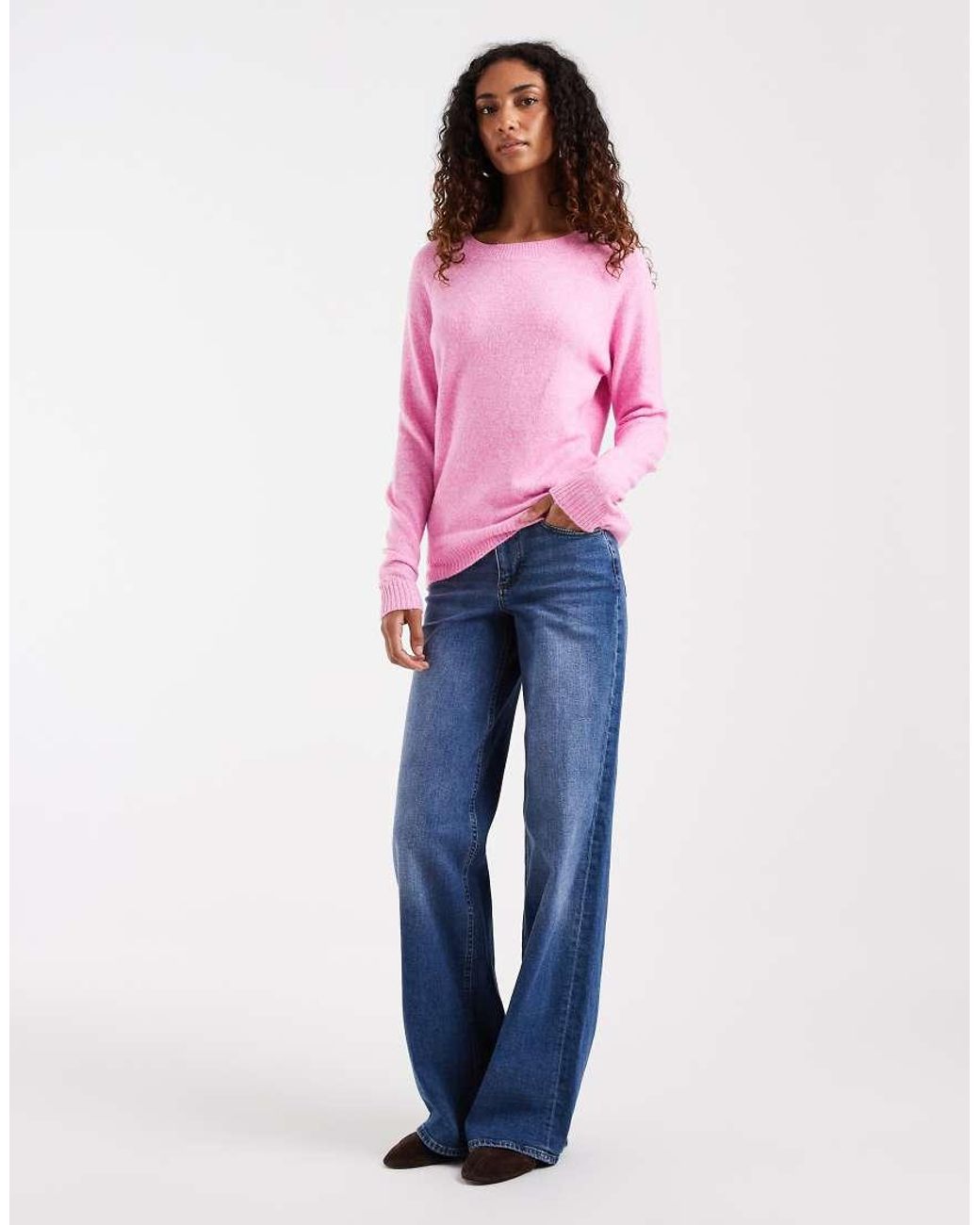 Vero Moda Pink Round Neck Knitted Jumper