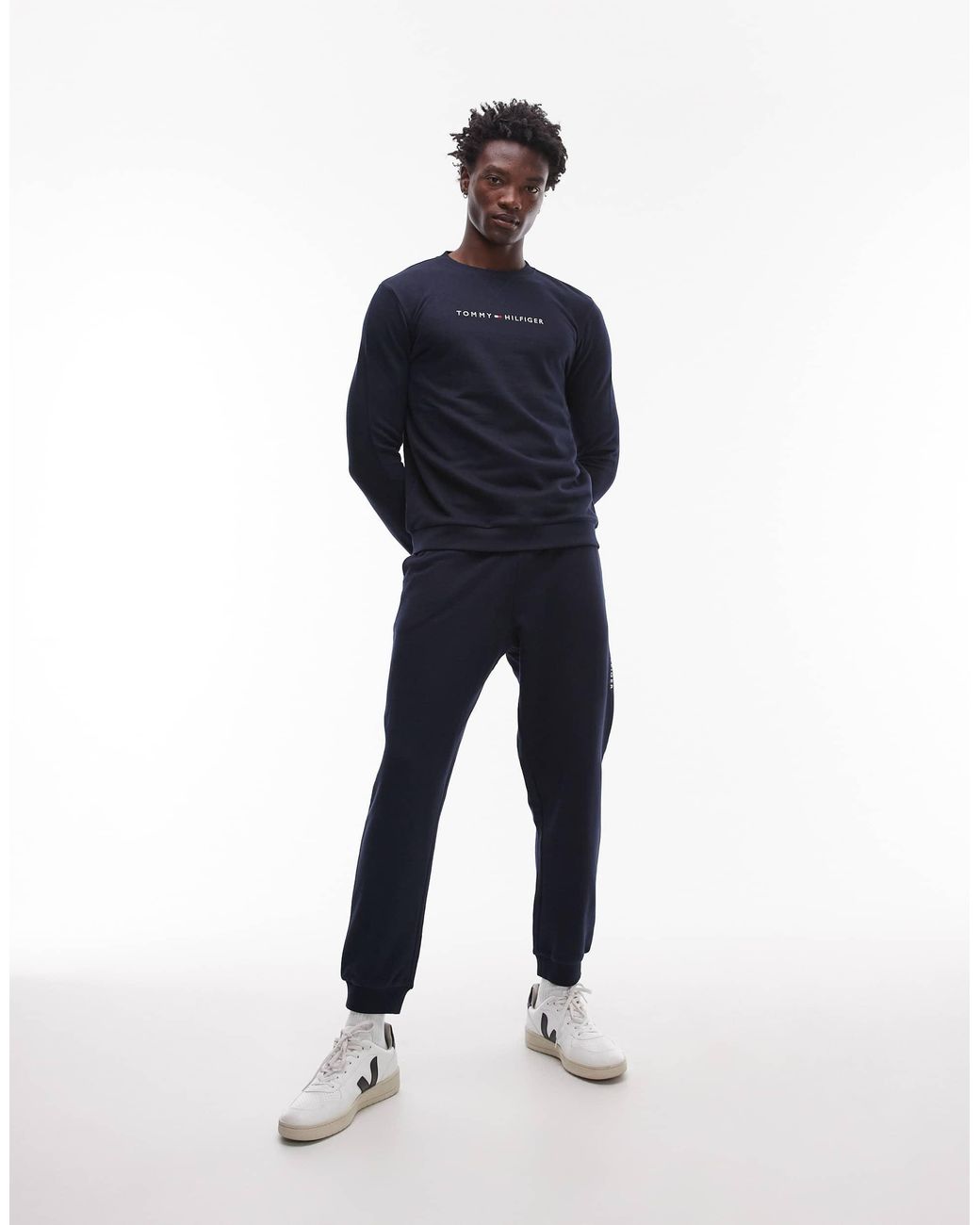 Tommy Hilfiger Blue Small Logo joggers for men