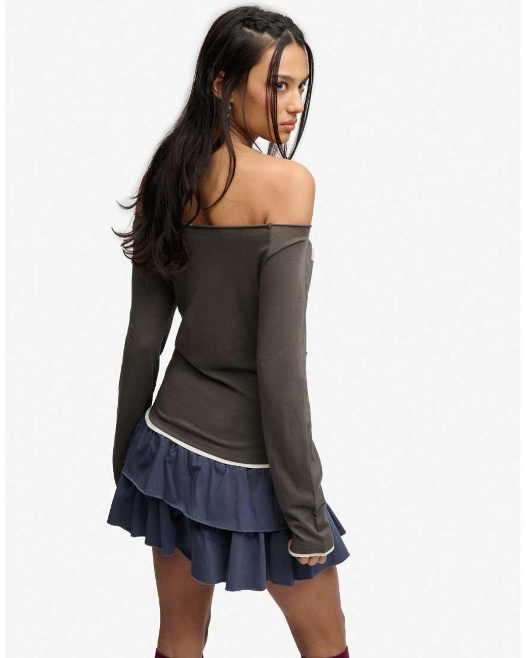 Bench x Superdry & Co Blue Fitted Long Sleeve Layer Top
