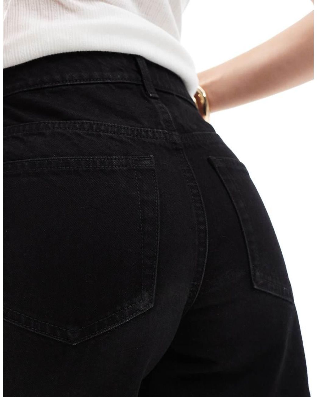 Miss Selfridge White Denim Mom Short
