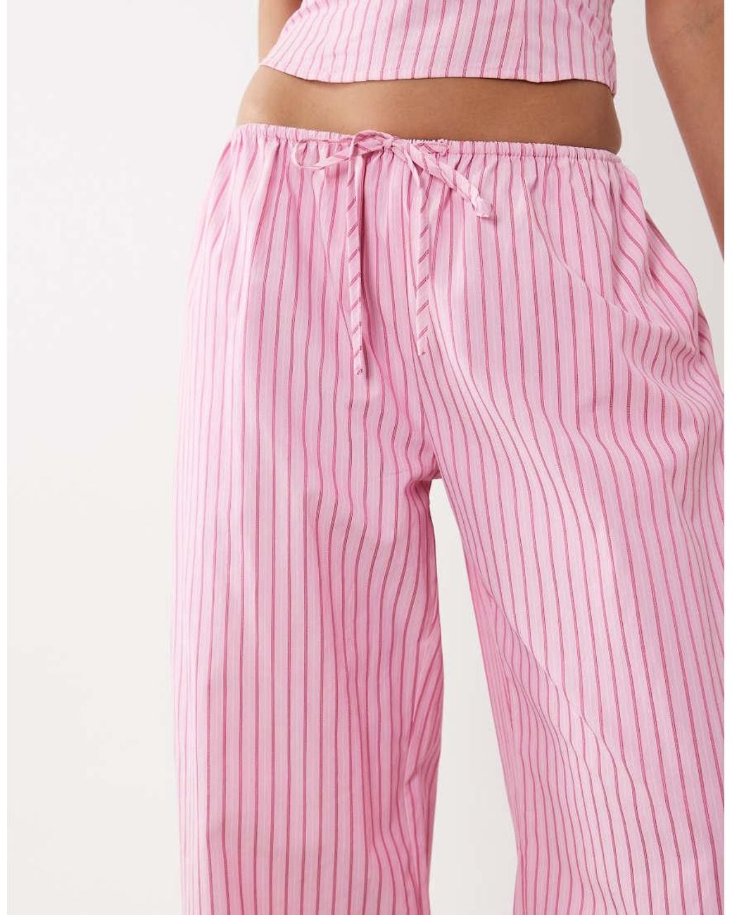 Missy Empire Pink Poplin Elasticated Waist Wide Leg Pants