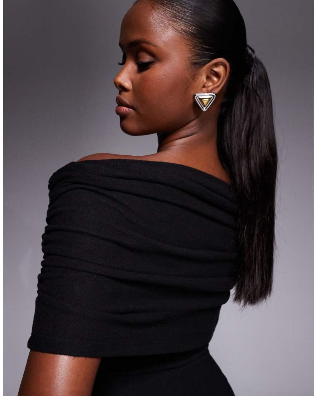 ASOS Black Supersoft Cape Overlay Mini Dress
