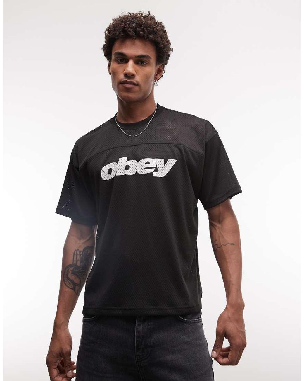 Obey White Practice Short Sleeve Jersey T-shirt for men