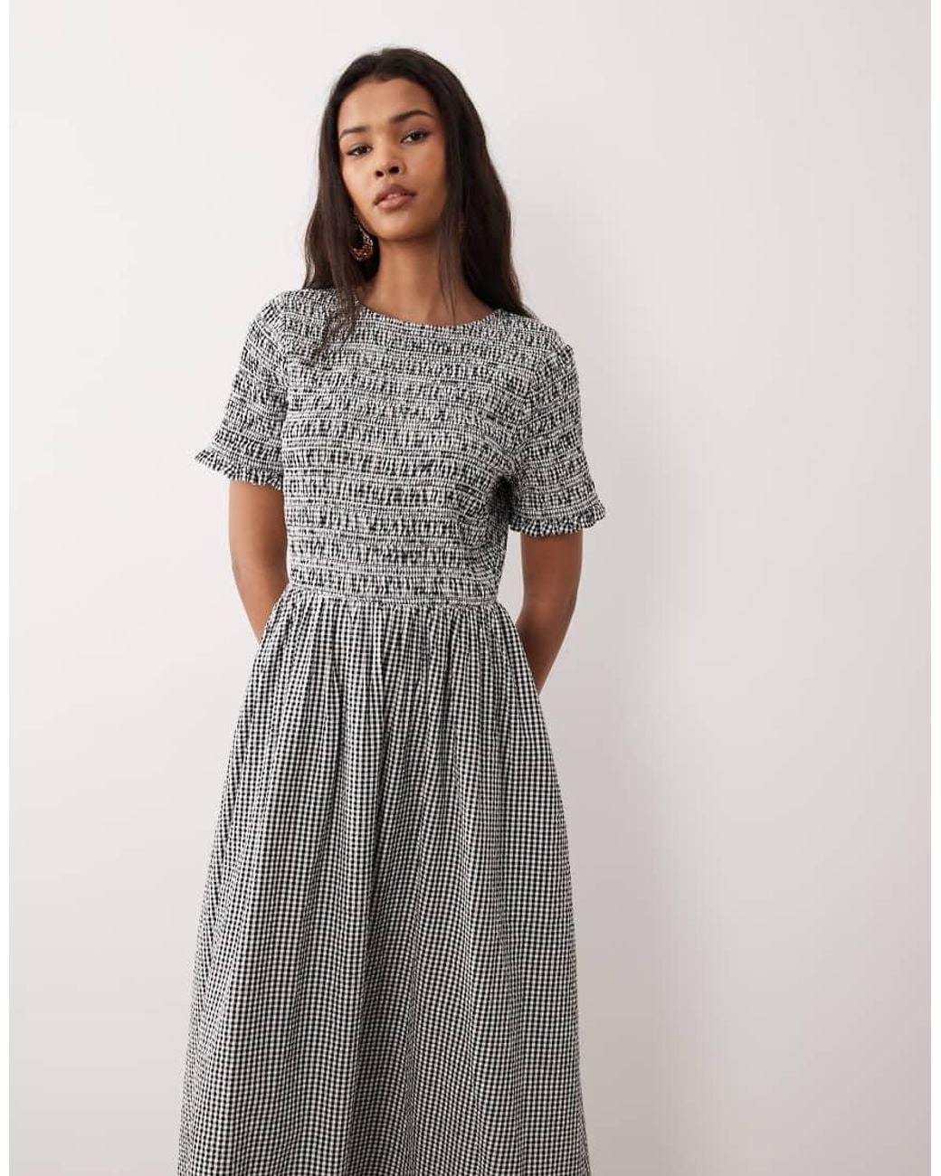 Nobody's Child Gray Leah Midi Dress