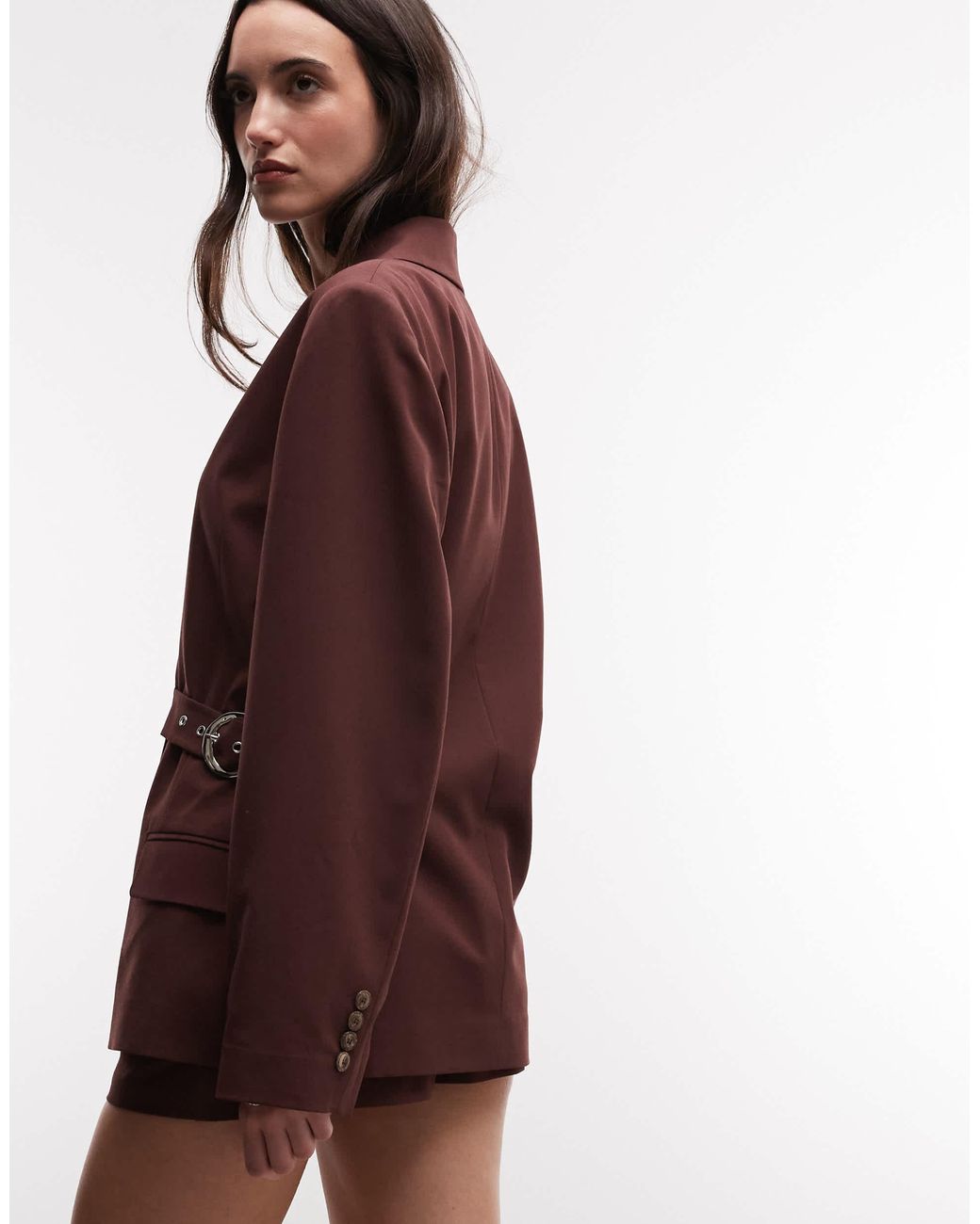 Collusion Purple Oversized Buckle Blazer