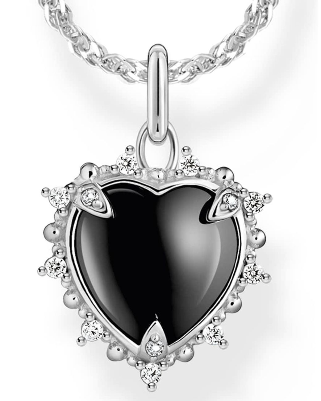 Thomas Sabo White Necklace With Pendant Heart Romance