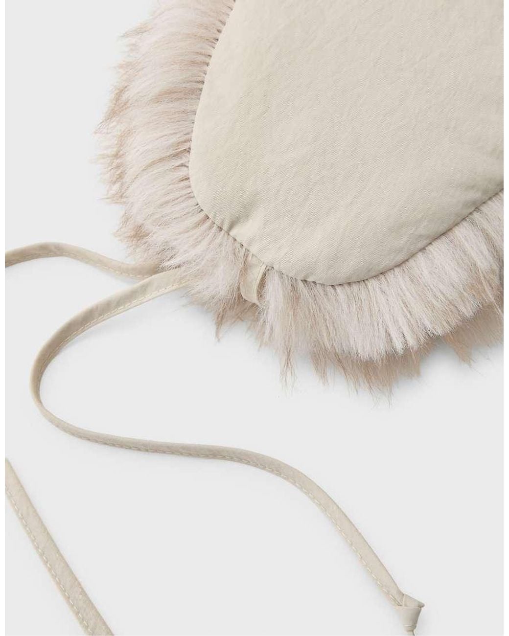 Stradivarius White Reversible Aviator Hat