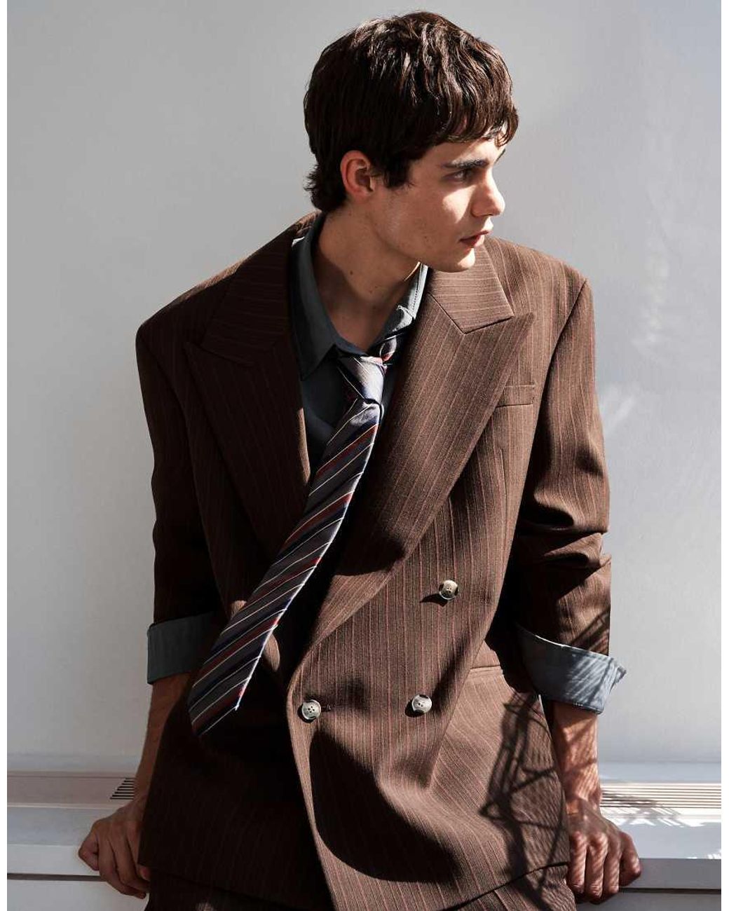 ASOS Black Regular Double Breasted Suit Jacket for men
