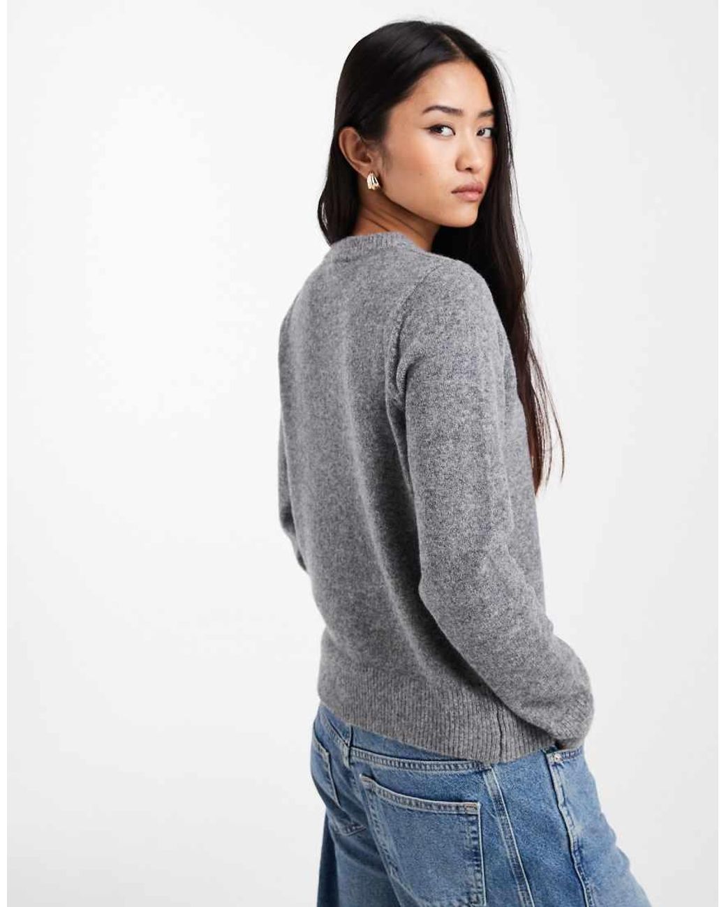New Look Gray Crew Neck Jumper