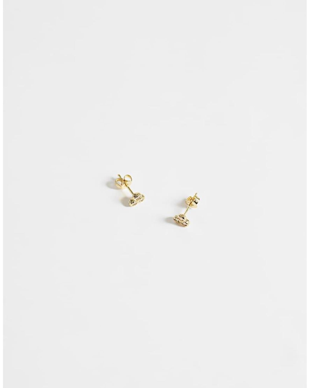 Kingsley Ryan Metallic Clear Gem Set Cluster Stud Earrings