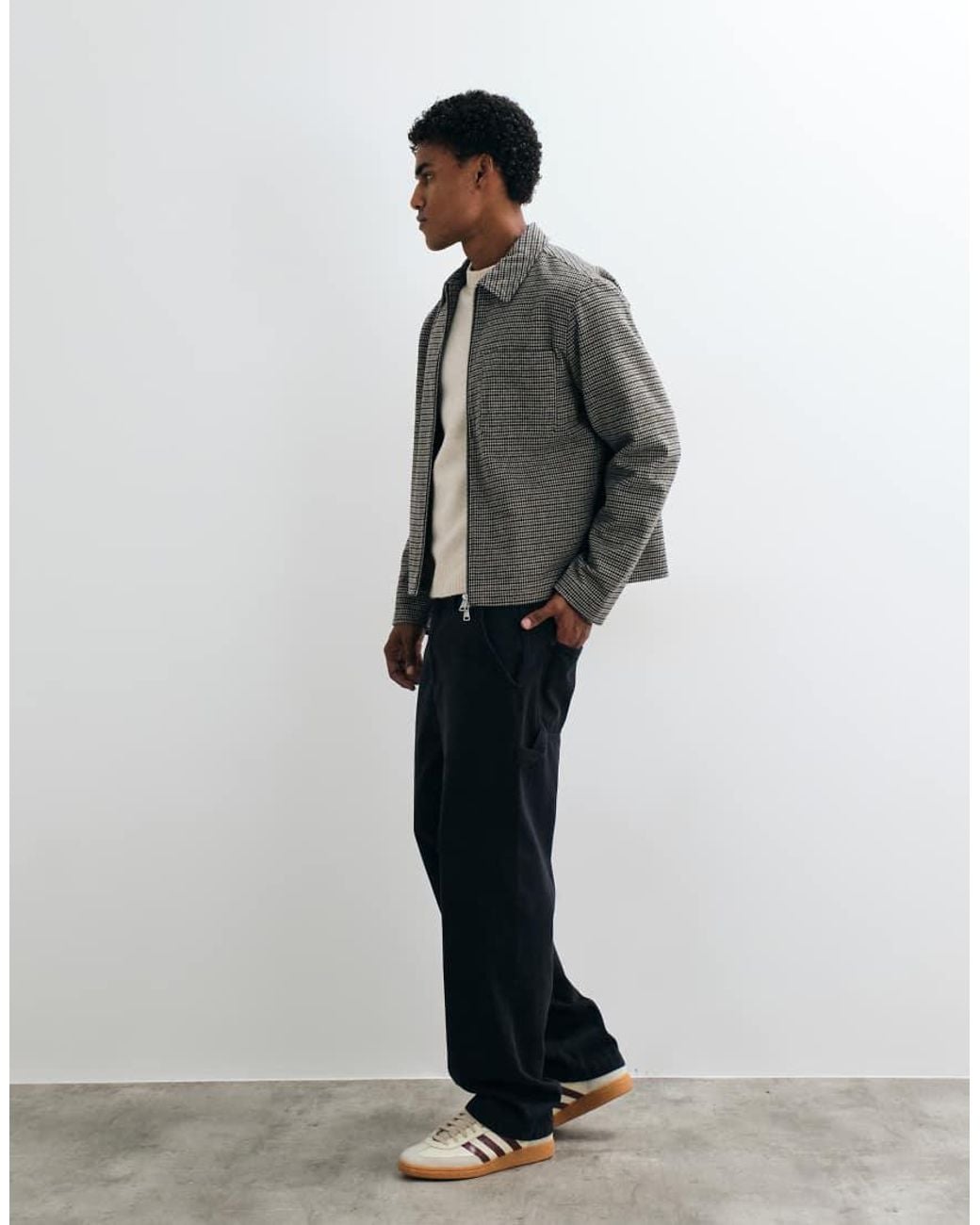 Jack & Jones Gray Double Zip Short Jacket for men