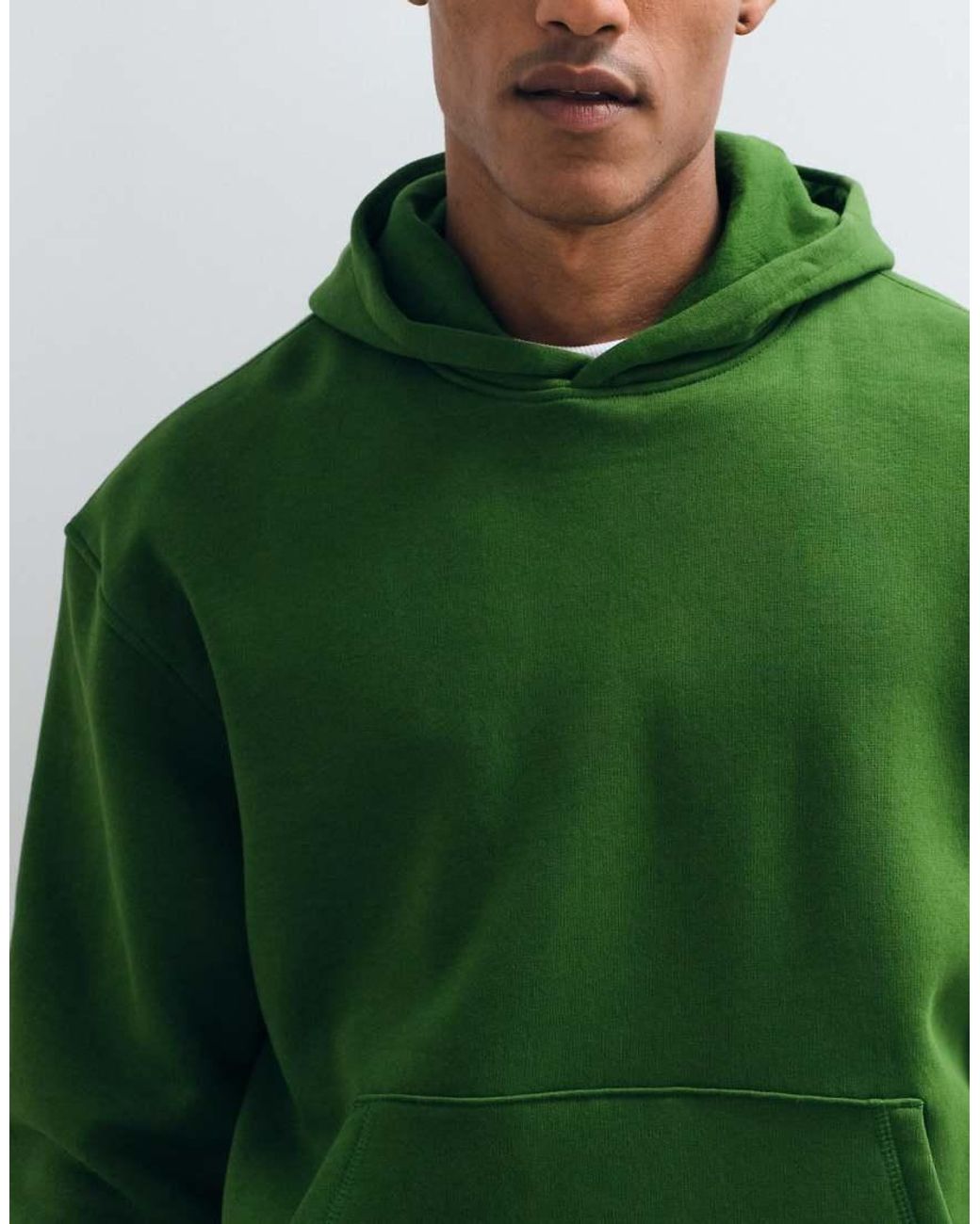 ASOS Green Essentials Relaxed Boxy Hoodie for men