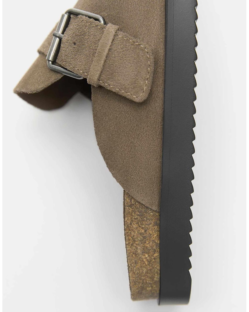 Sabots en cuir à boucles Pull&Bear pour homme en coloris Brown