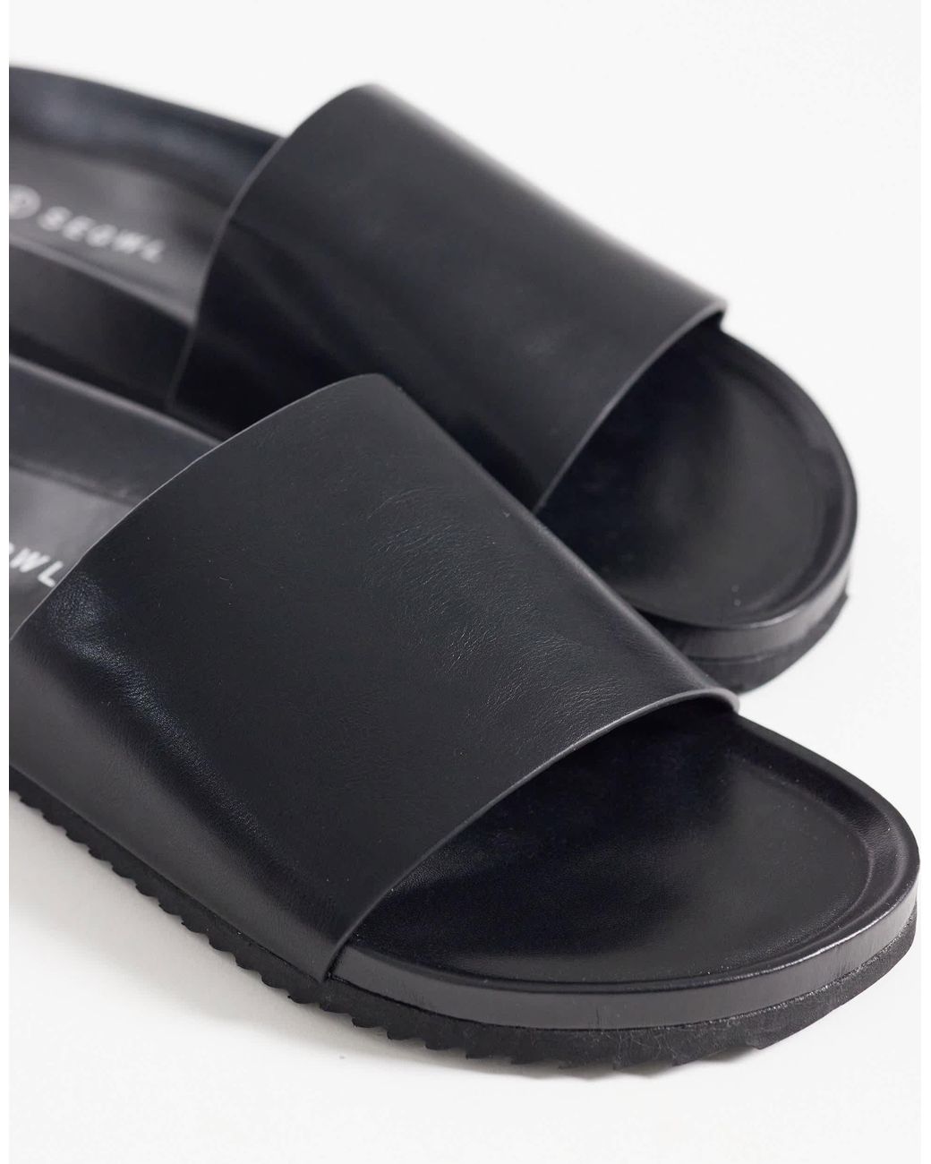 SEQWL Black Marina Slides for men