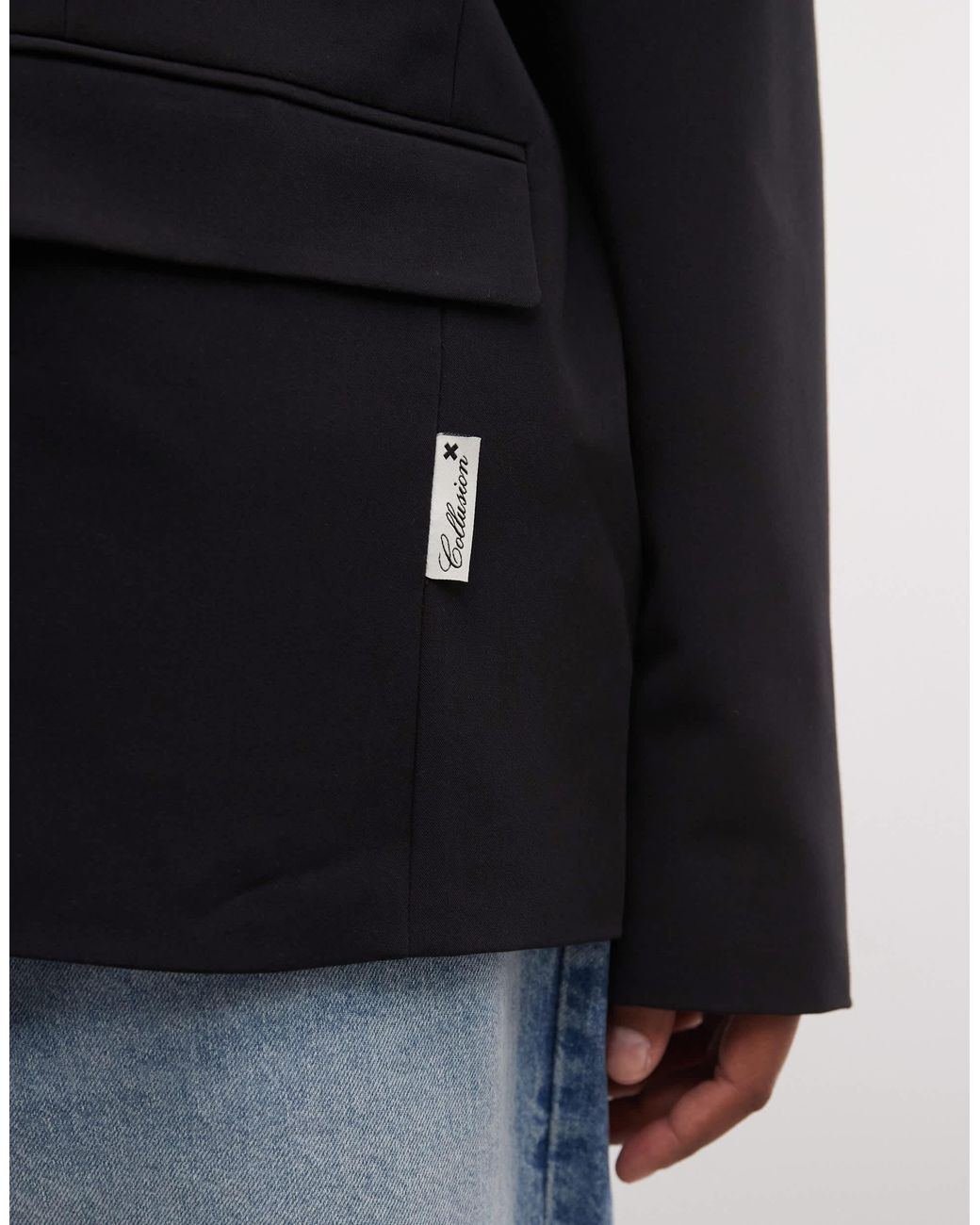 Collusion Black Plus Oversized Blazer