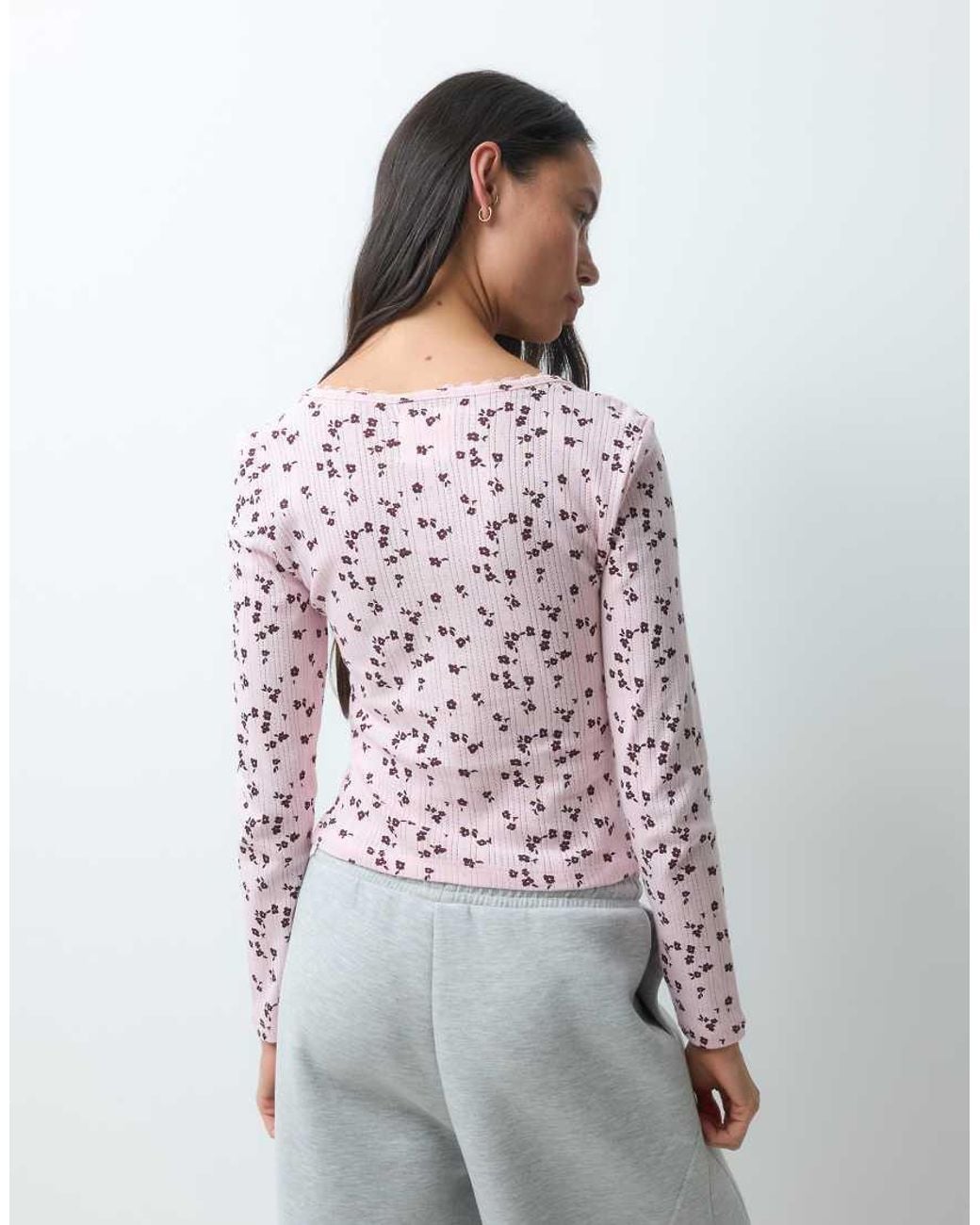 ONLY Pink Long Sleeve Lounge Top Co-Ord