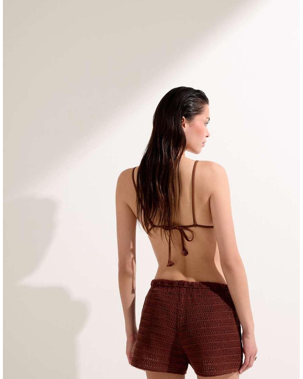 Calzedonia Natural Crochet Shorts