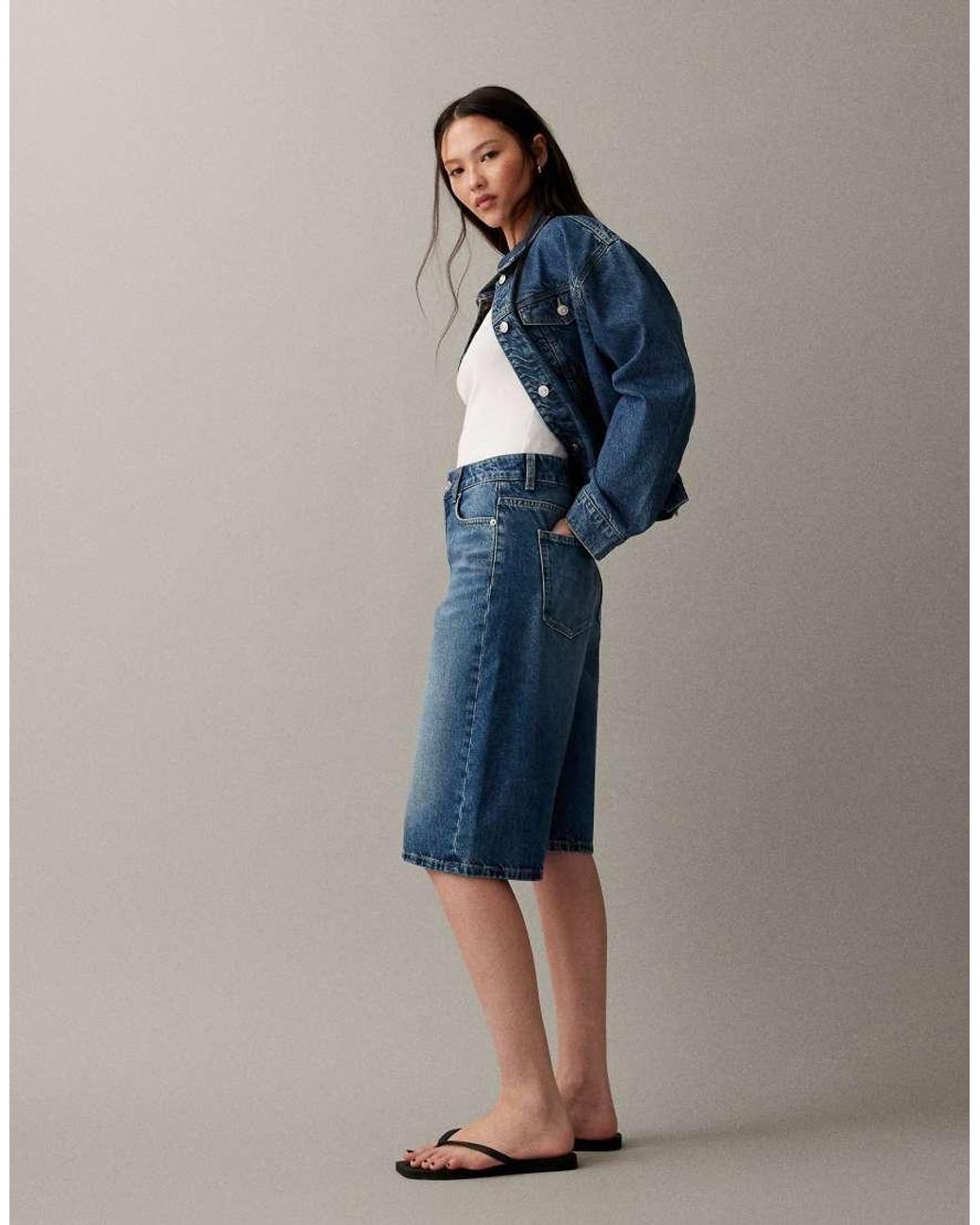 ASOS Blue baggy Bermuda Short