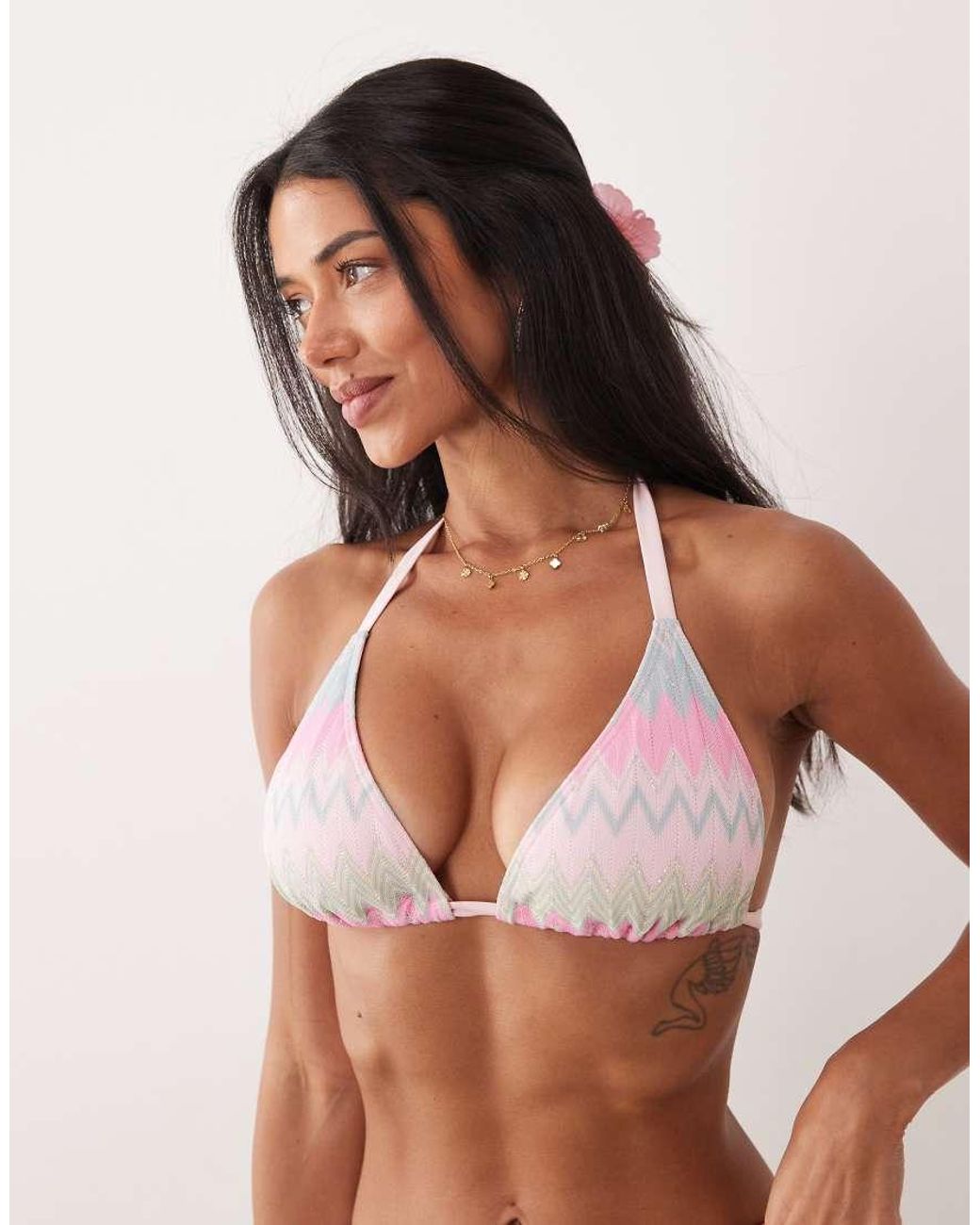Peek & Beau Multicolor Triangle Bikini Top