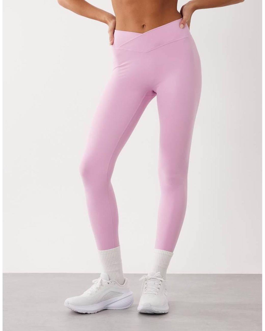 BO+TEE Pink Cross Over Waistband Legging Co-Ord