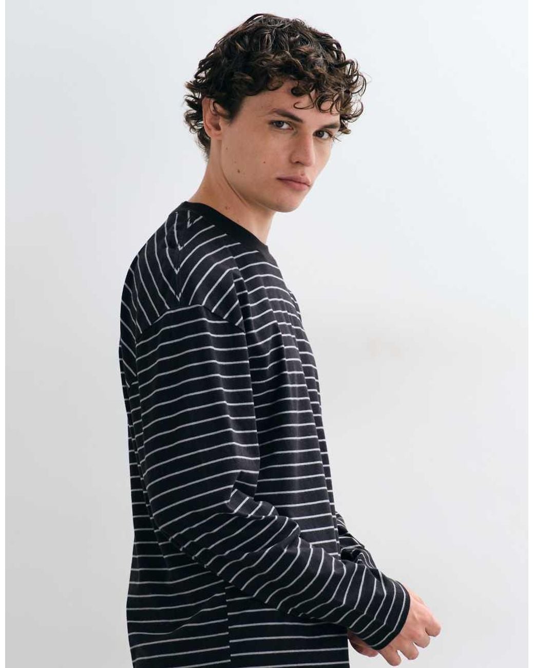 Hollister Blue Heavyweight Boxy Long Sleeve T-shirt for men