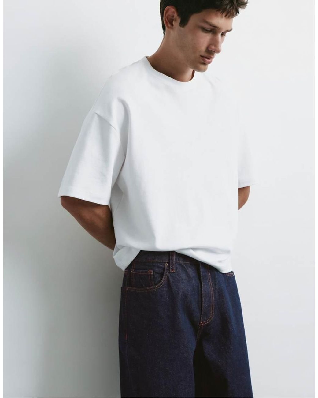 Pull&Bear Gray Standard Jeans for men