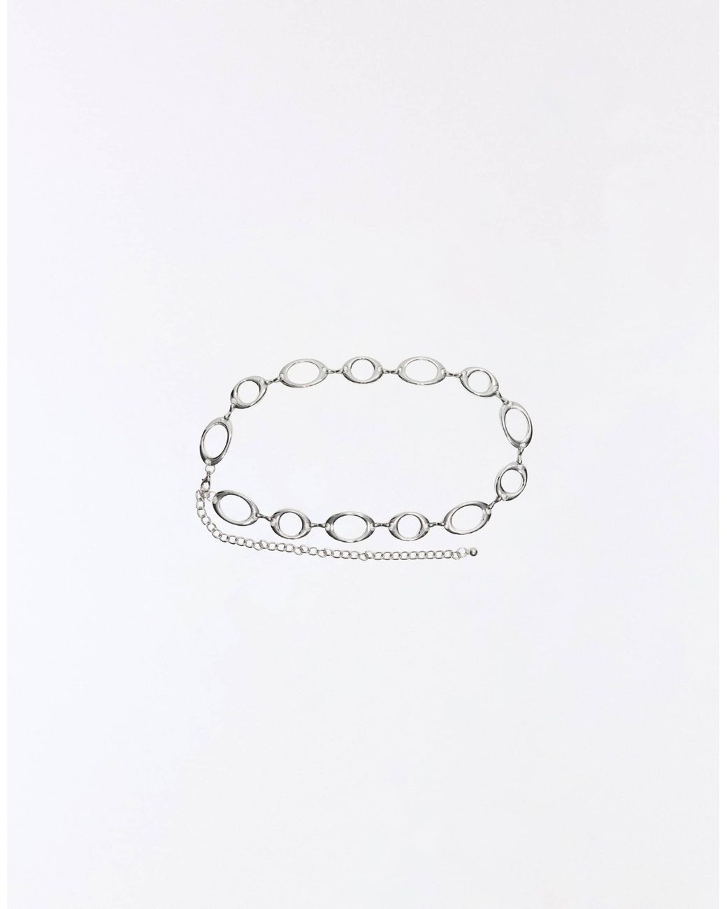 Bershka White Gürtel mit ringkette