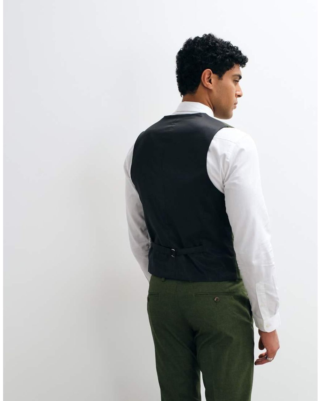 ASOS Green Skinny Suit Waistcoat for men