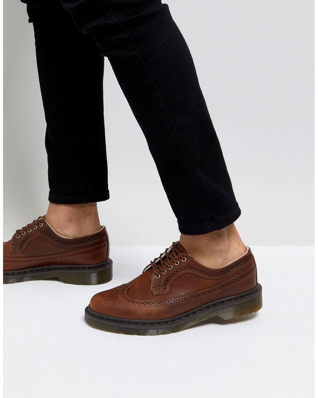 Dr. Martens Core Originals Brogue Shoes 3989 in Tan (Brown) for Men | Lyst