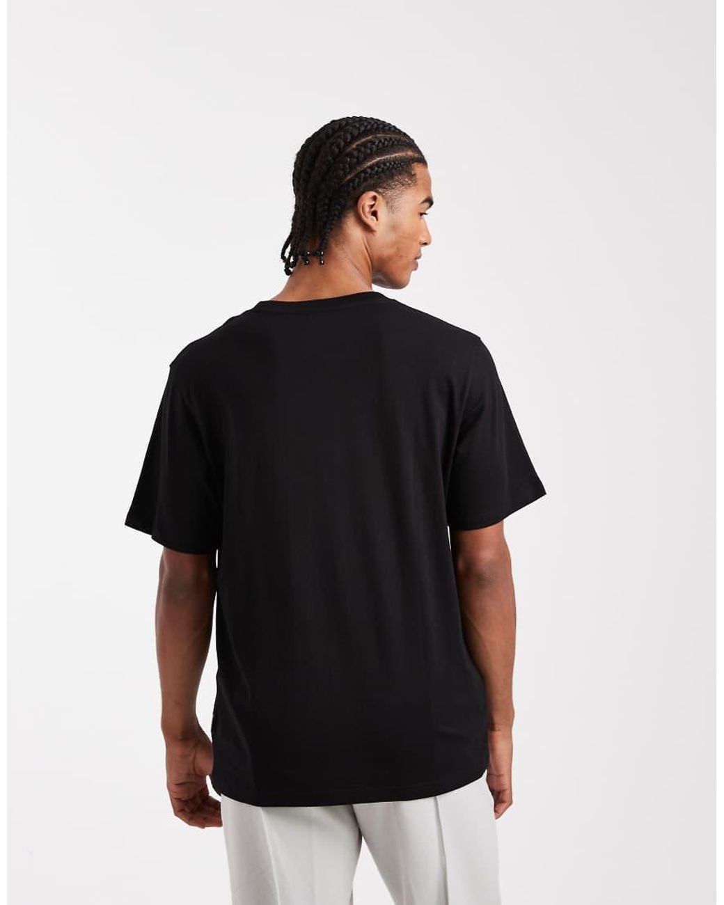 Jack & Jones Black Relaxed T-shirt With Originals Print for men