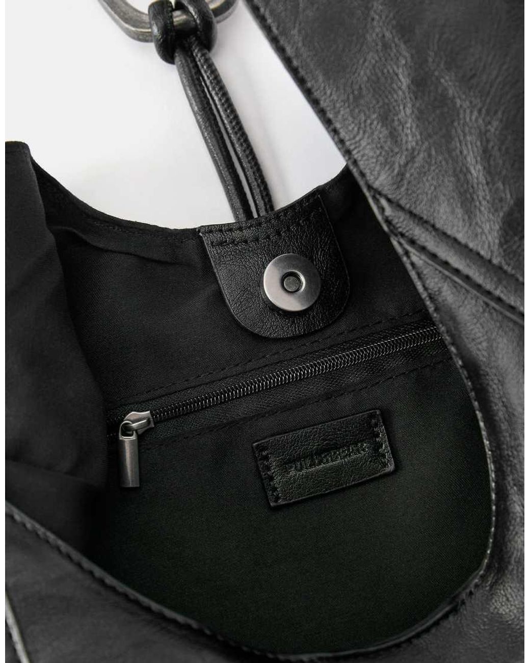 Pull&Bear Black Ring Tote Bag
