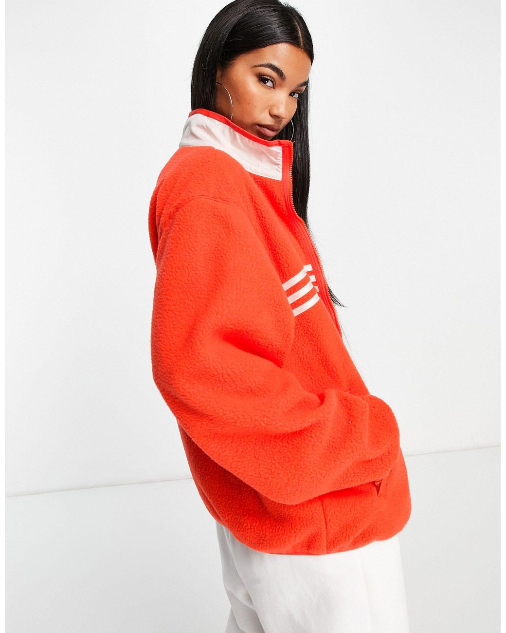 adidas originals retro revival zip through fleece